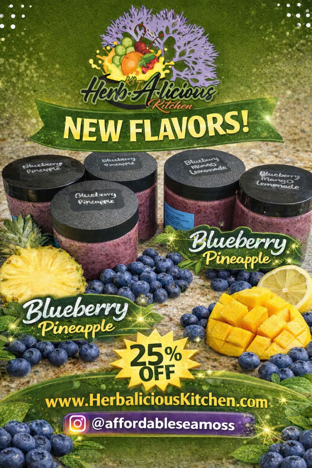 Deal Of The Day 25% off Blueberry Pineapple Seamoss Gel”